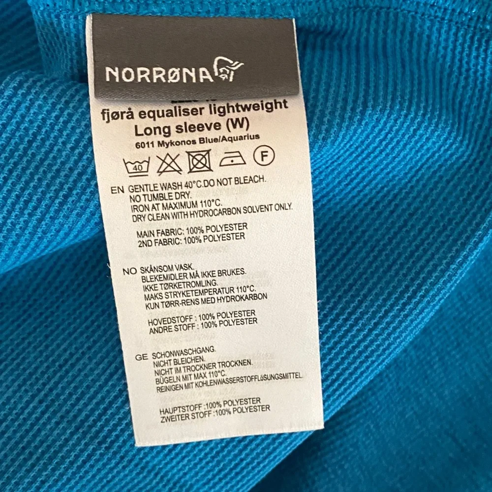 Norrøna Blue/Aqua Long Sleeve Shirt Women Medium - Picture 7 of 7